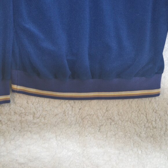 Vintage Lee Velour Long Sleeve Pullover V Neck Mens XL Soft Blue Sweatshirt - Picture 5 of 9
